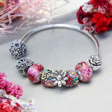 Load image into Gallery viewer, Flower Bouquet Open Bangle No. 60
