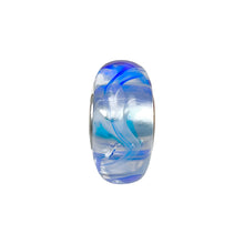 Load image into Gallery viewer, Marble Glass Bead Blue
