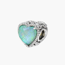 Load image into Gallery viewer, Green Opalite Heart Gem Bead
