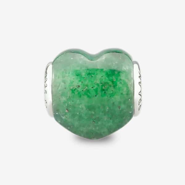 Green Aventurine Heart Charm