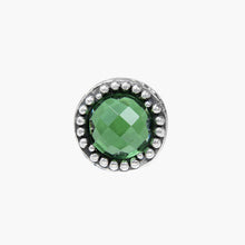 Load image into Gallery viewer, Green Obsidian Circle Gem Bead
