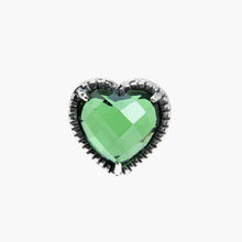 Load image into Gallery viewer, Green Obsidian Heart Gem Bead
