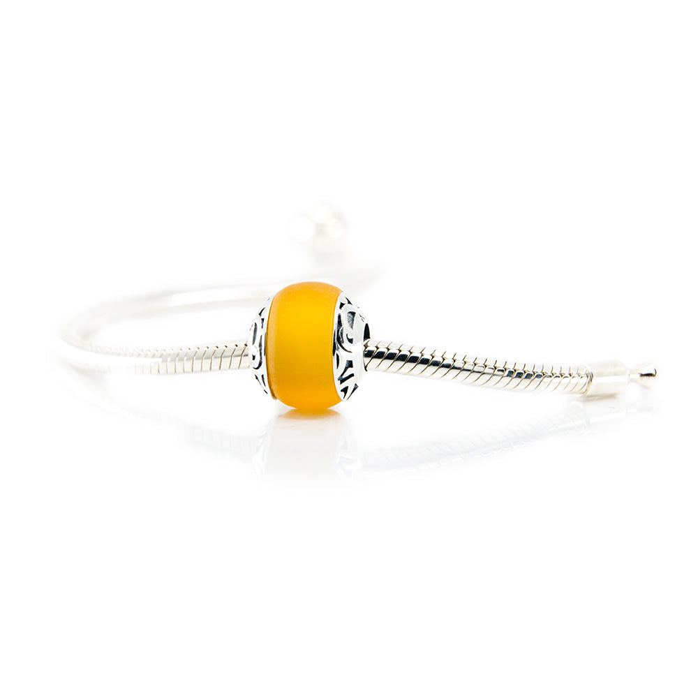 Hiva Oa Island – Yellow Sea Glass Bead