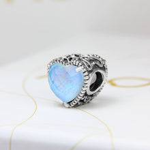 Load image into Gallery viewer, Blue Opalite Heart Gem Bead
