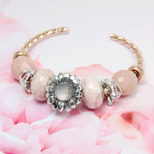 Load image into Gallery viewer, Sunflower Rose Quartz Stopper Charm
