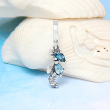 Load image into Gallery viewer, Seahorse Blue Topaz Dangle Bead
