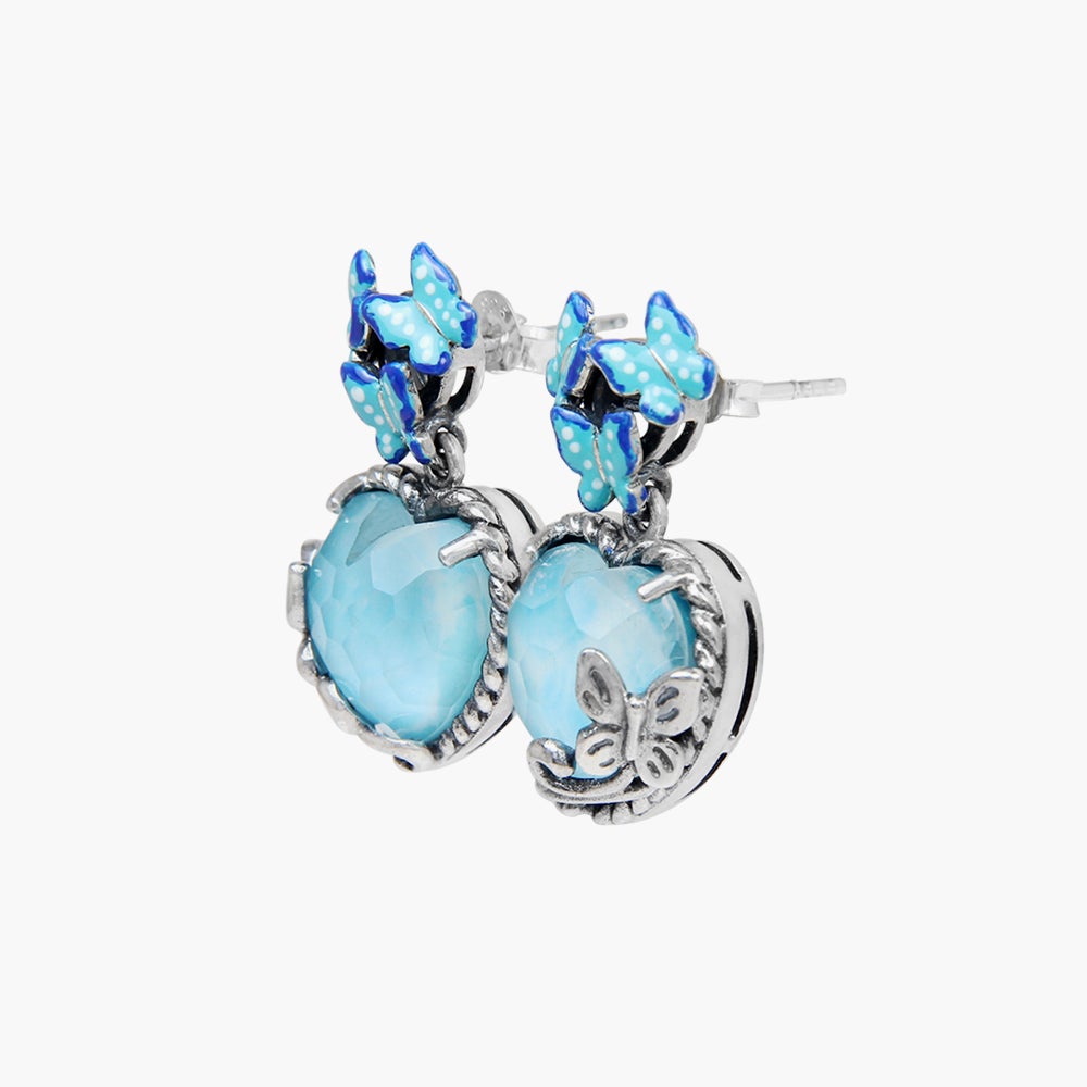 Larimar Butterfly Earrings