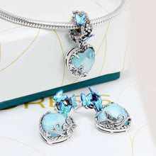 Load image into Gallery viewer, Larimar Butterfly Earrings
