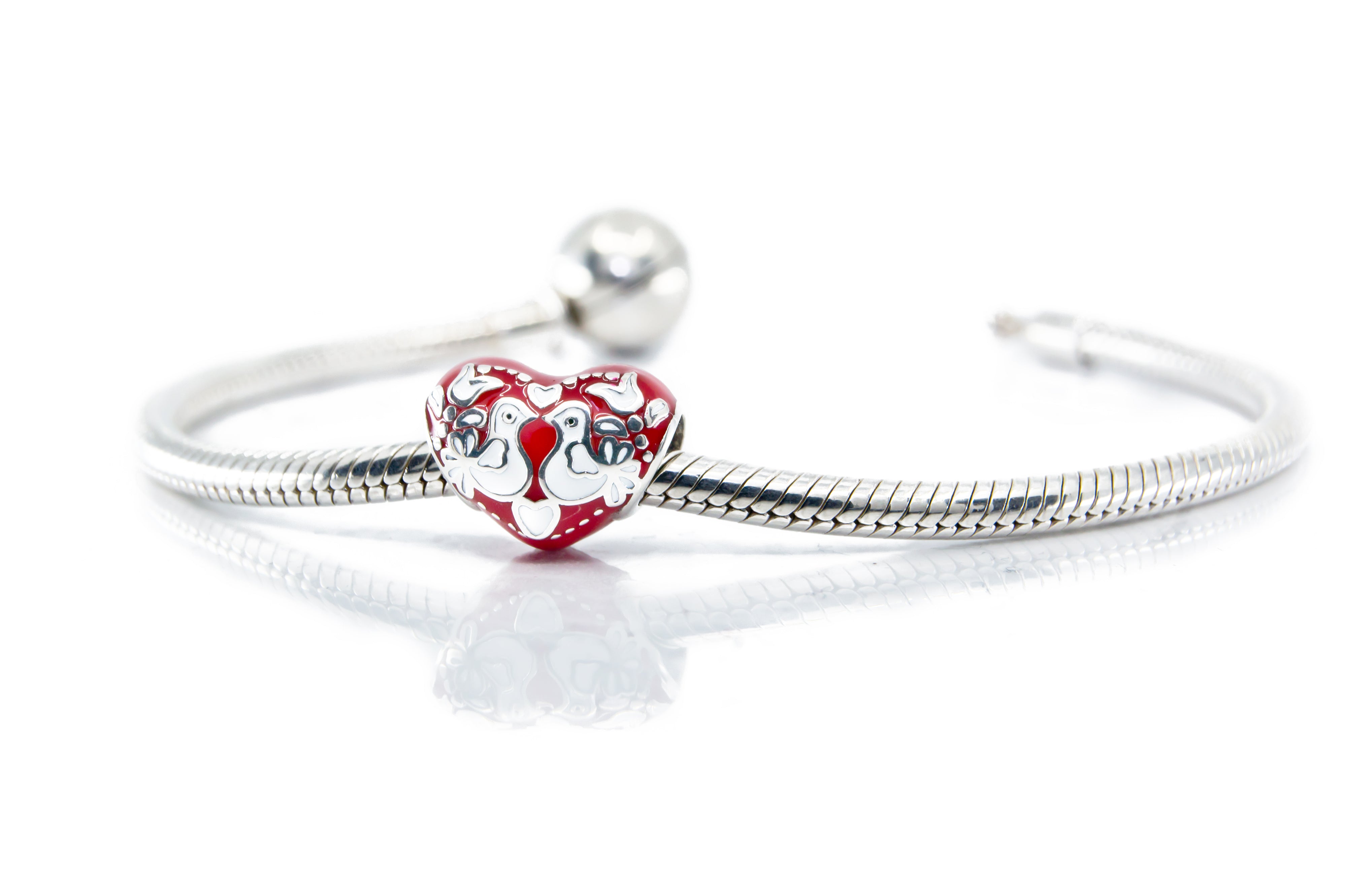 Lovebirds On Fire Charm