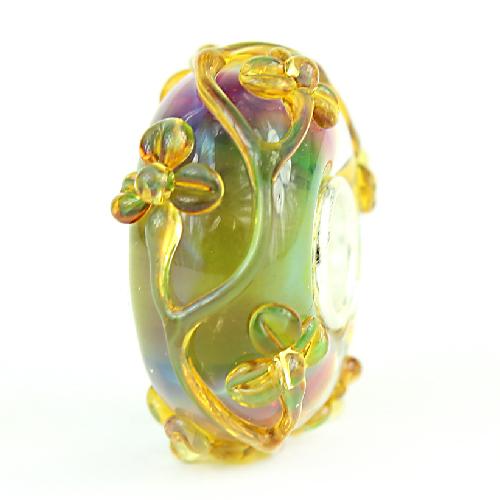 Olive Green Amber Flowertwig Le