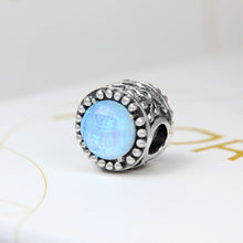Load image into Gallery viewer, Circle Blue Opalite  Gem Bead
