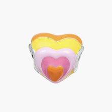 Load image into Gallery viewer, Orange Rainbow Heart Bead
