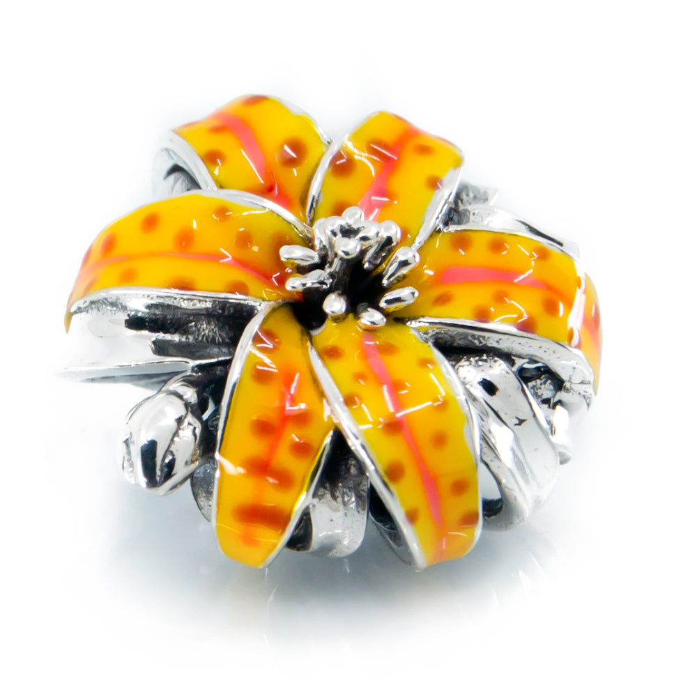 Orange Tiger Lily Charm