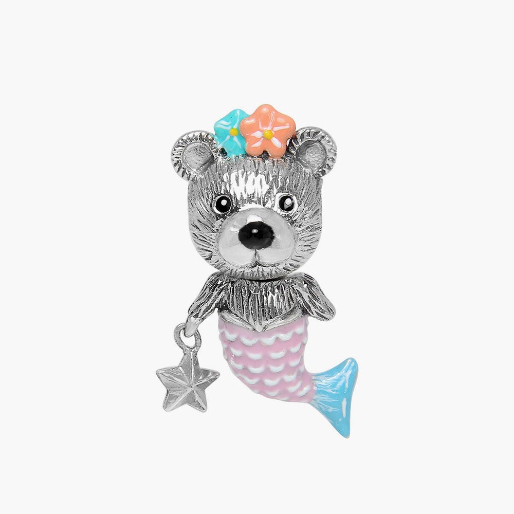 Pink Teddy Mermaid Bead