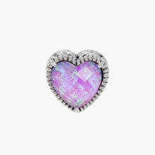 Load image into Gallery viewer, Purple Opalite Heart Gem Bead
