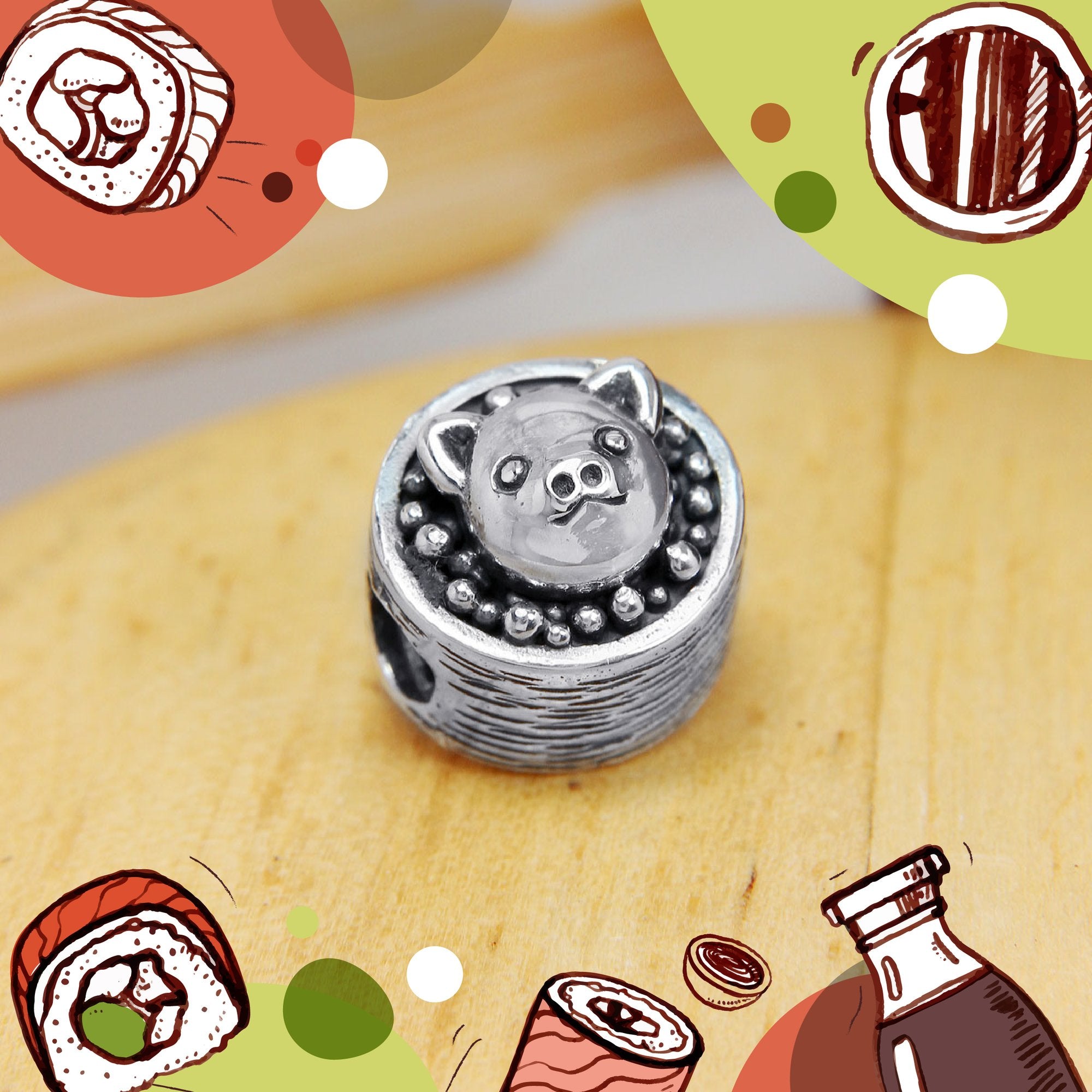 Pig Sushi Bead