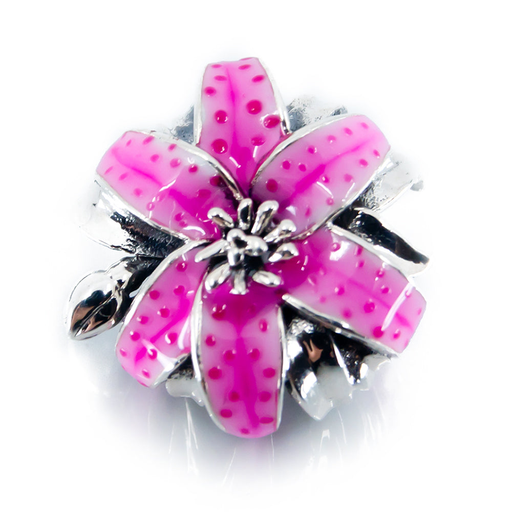 Pink Oriental Lily Charm