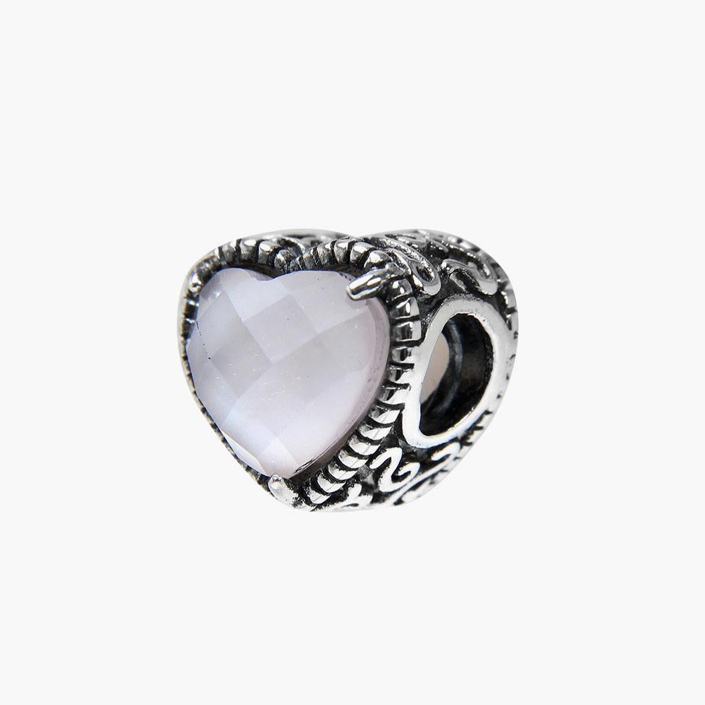Rose Quartz Heart Gem Bead