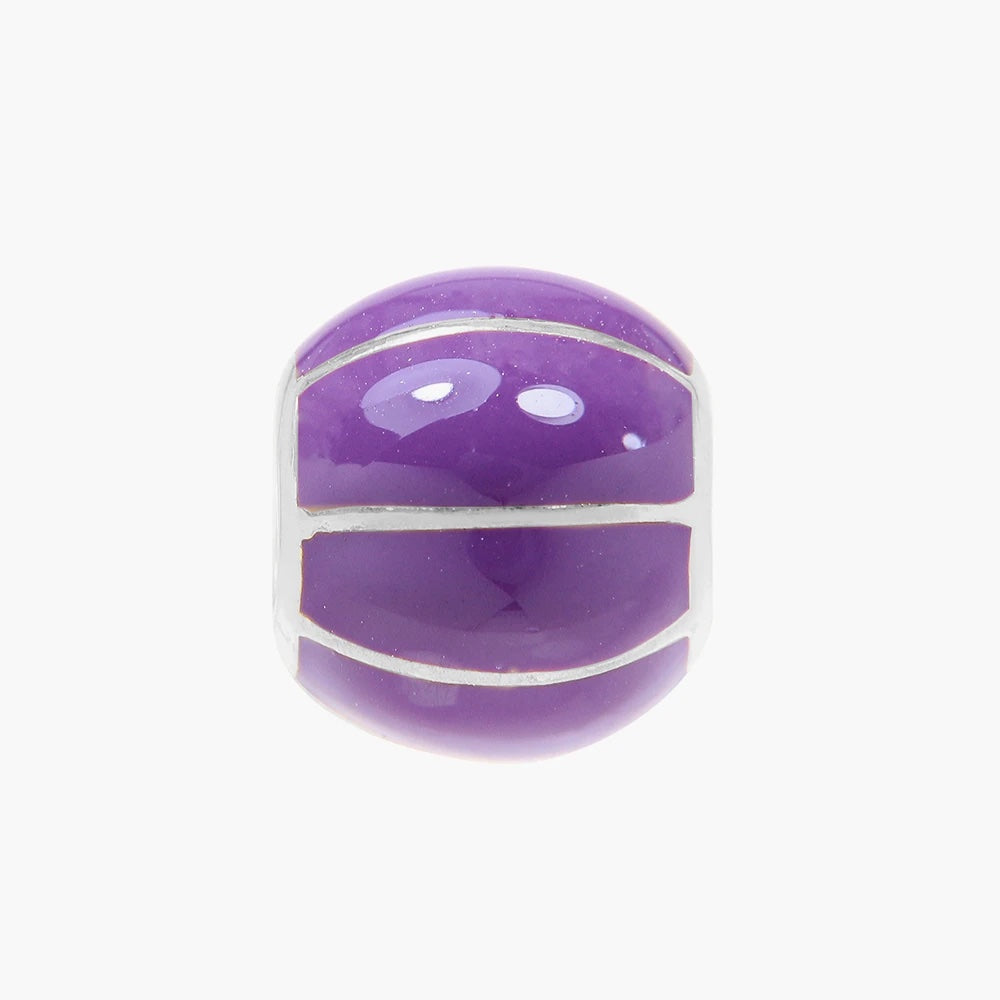 Silver Arabian Bead - Purple