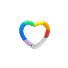 Load image into Gallery viewer, Play Heart Enamel Rainbow
