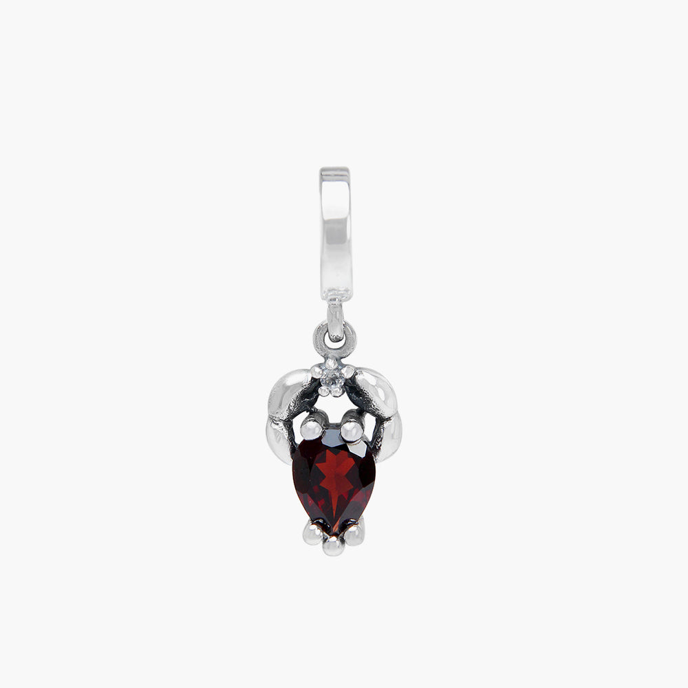 Lobster Garnet Dangle Bead