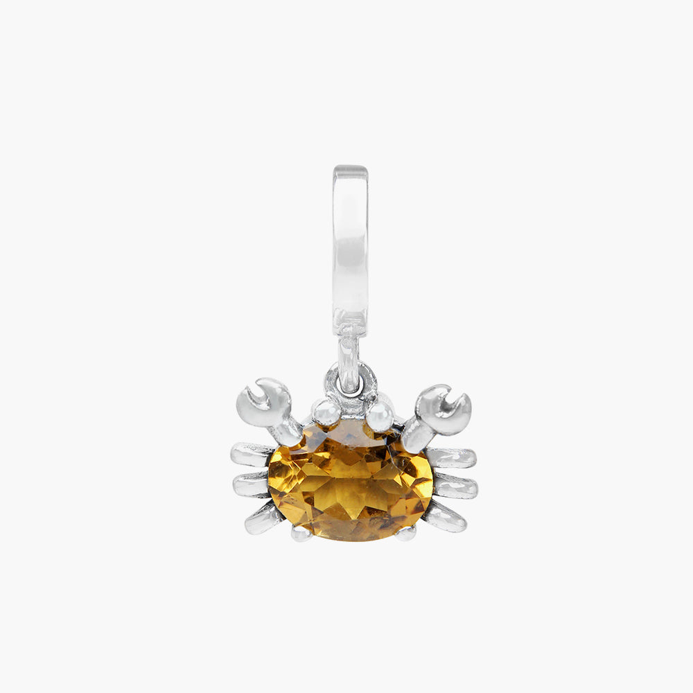 Crab Citrine Dangle Bead