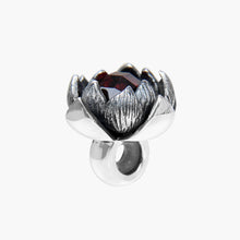 Load image into Gallery viewer, Lotus Garnet Stopper Charm
