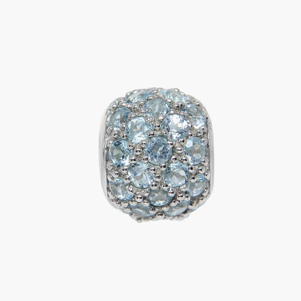 BLUE TOPAZ PAVE BEAD