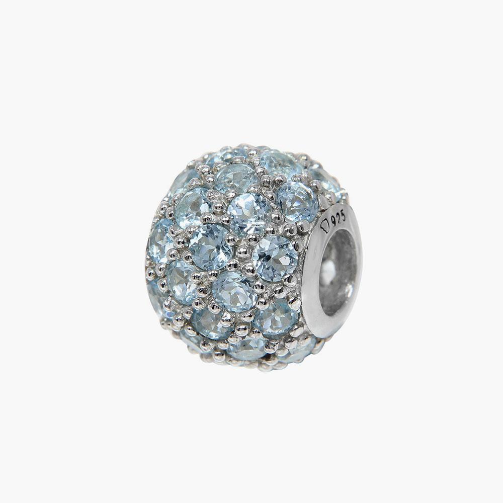 BLUE TOPAZ PAVE BEAD