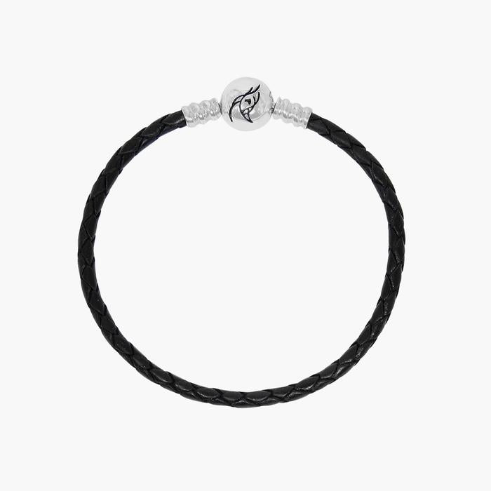 Single Leather Bracelet Black