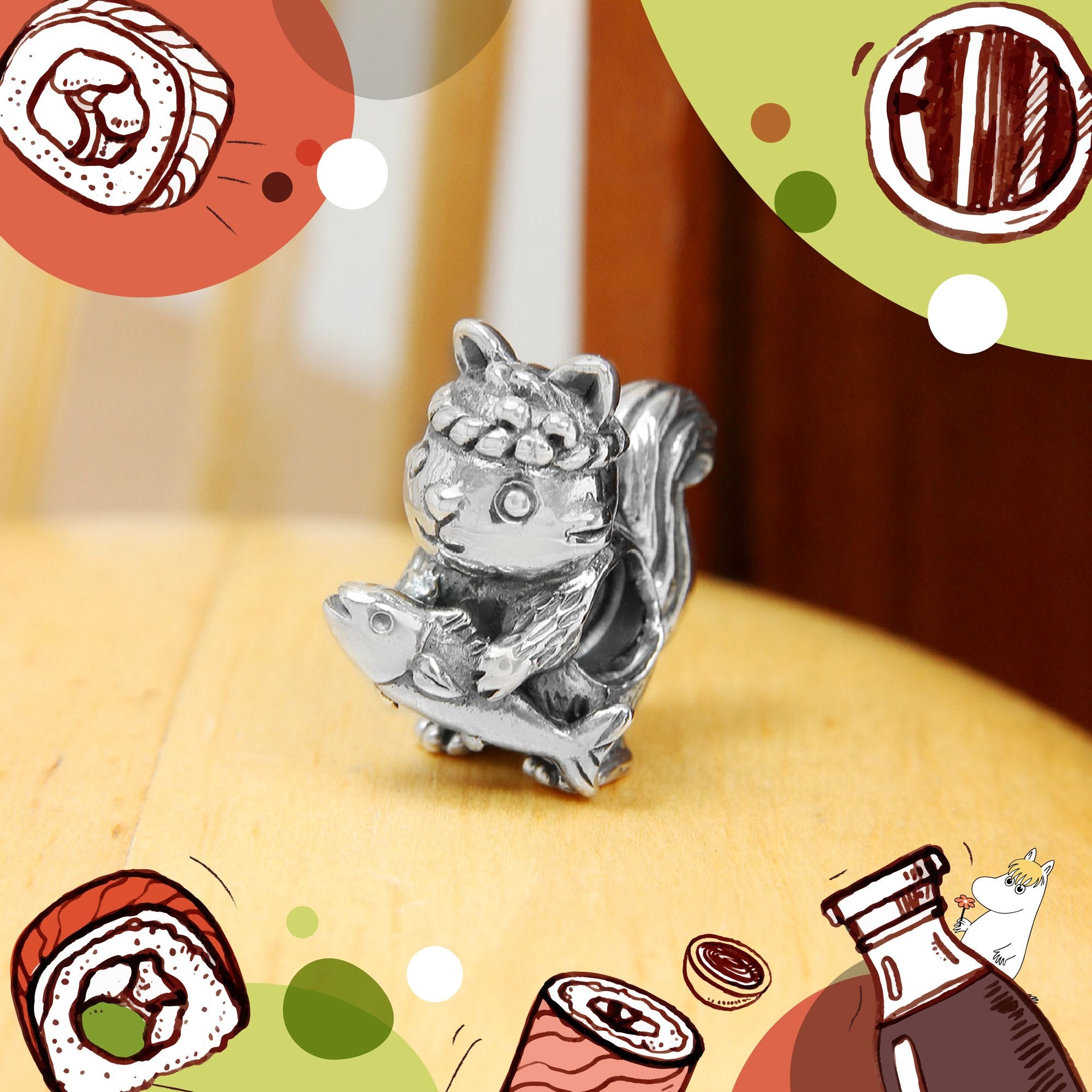 Squirrel Sushi Chef Bead