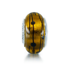 Load image into Gallery viewer, Star Map – Murano Glass Bead with Gold
