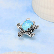 Load image into Gallery viewer, Turtle Bead Opalite Blue
