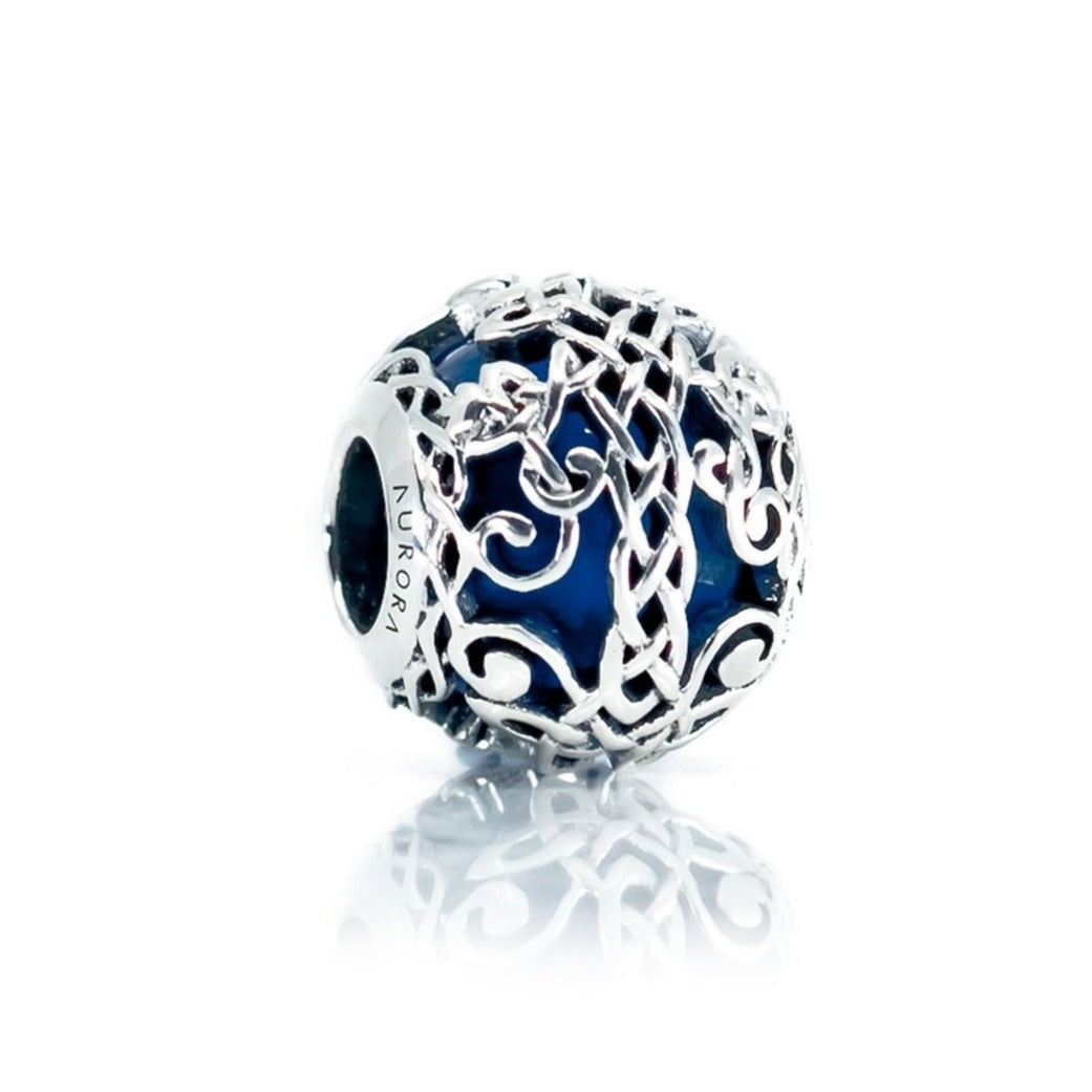 Irish Celtic Tree of Life – Blue Bead