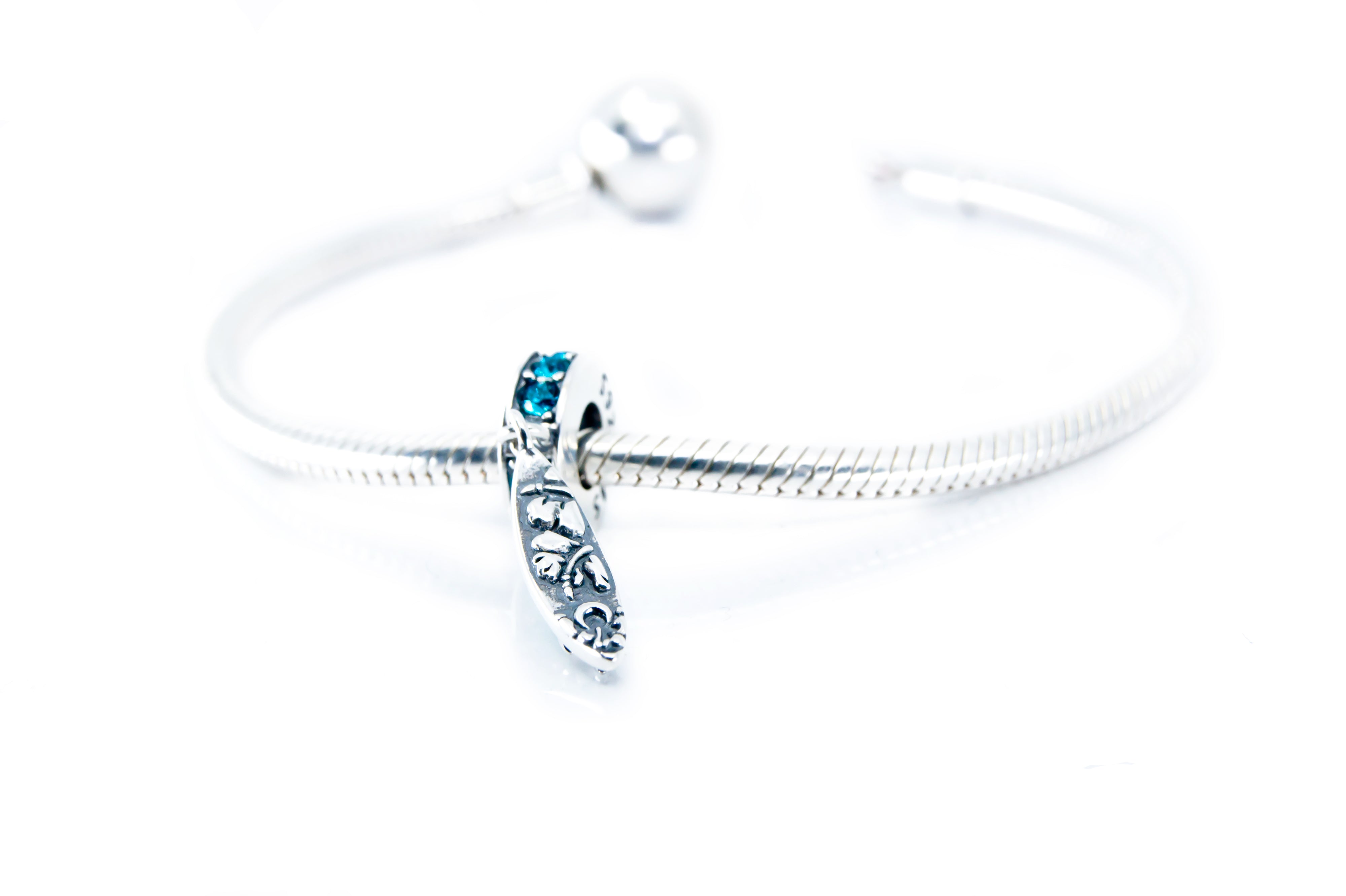 Surfboard Turquoise Crystals Dangle