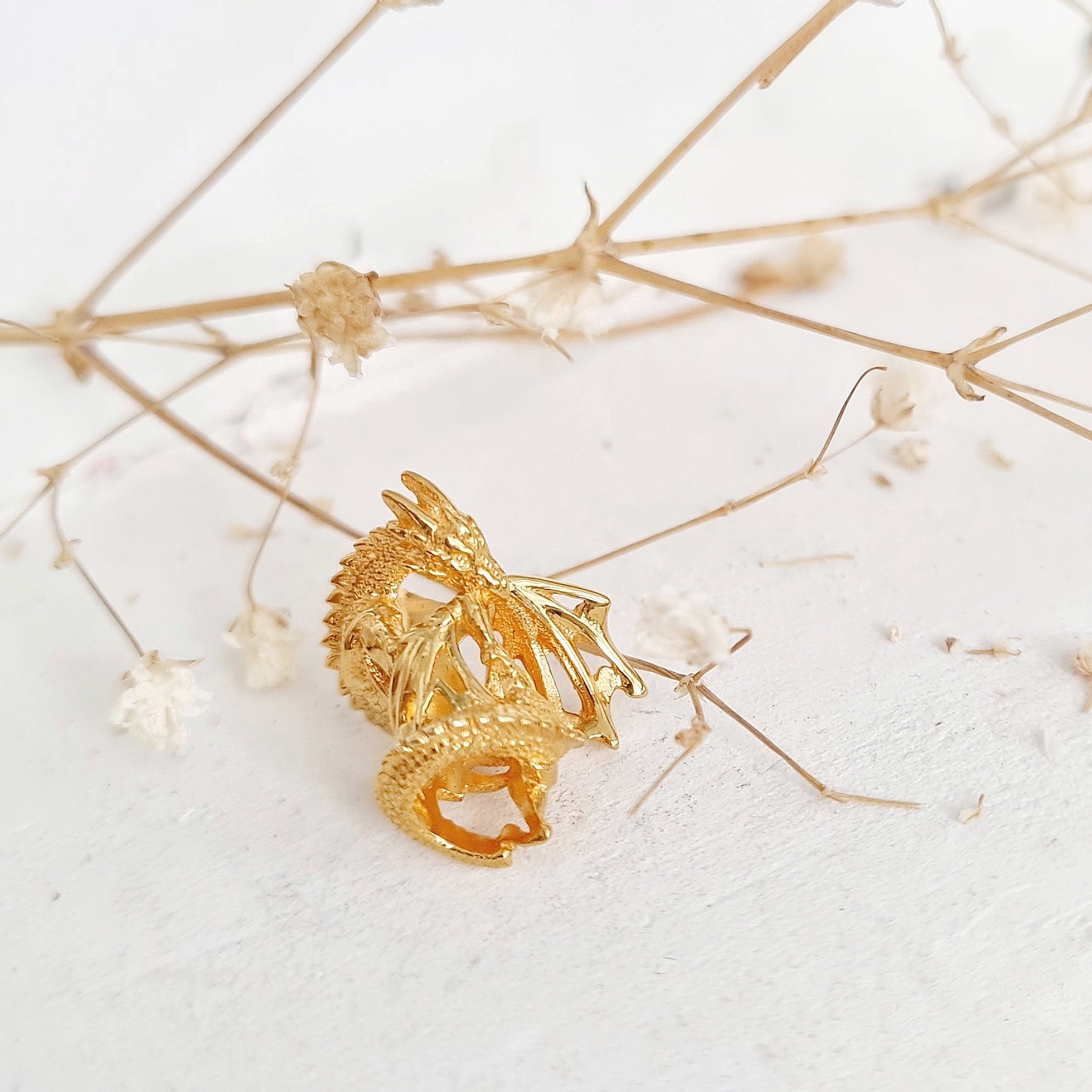 Ice dragon with gilding