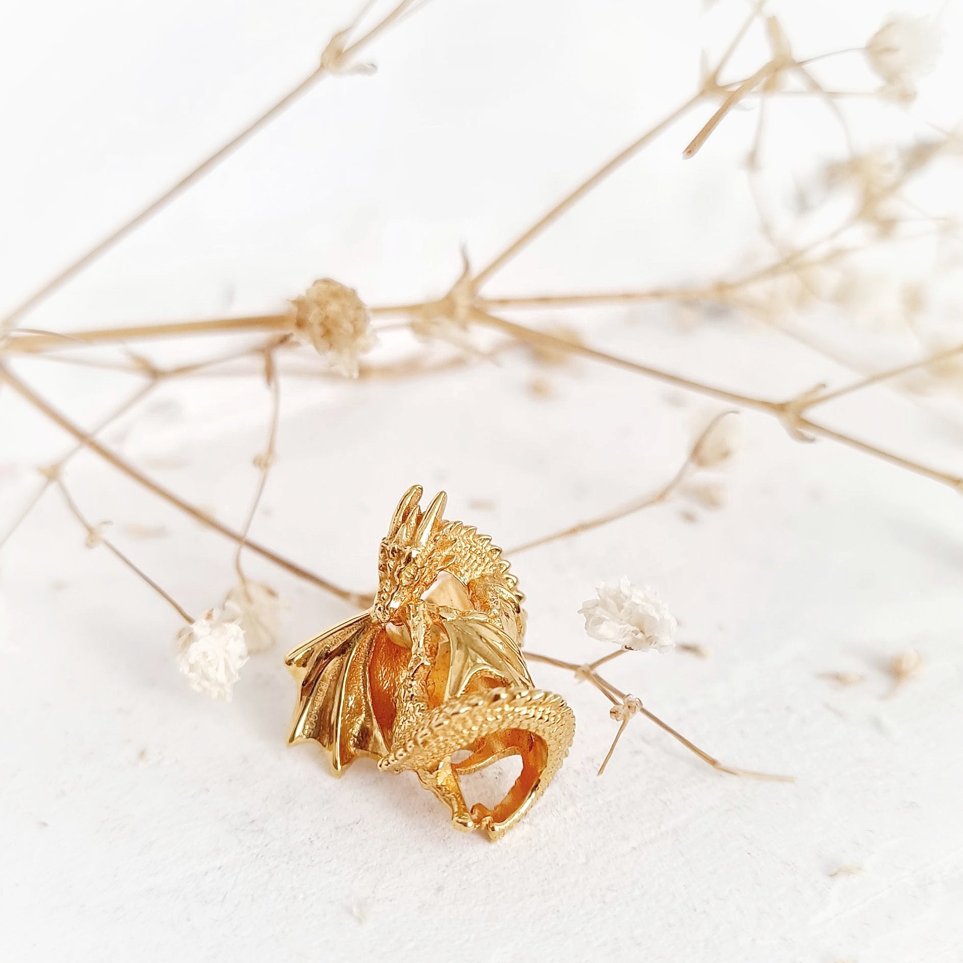 Fire dragon with gilding