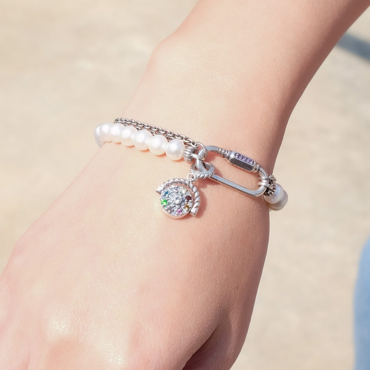 Lucky Nine Gemstone Charm