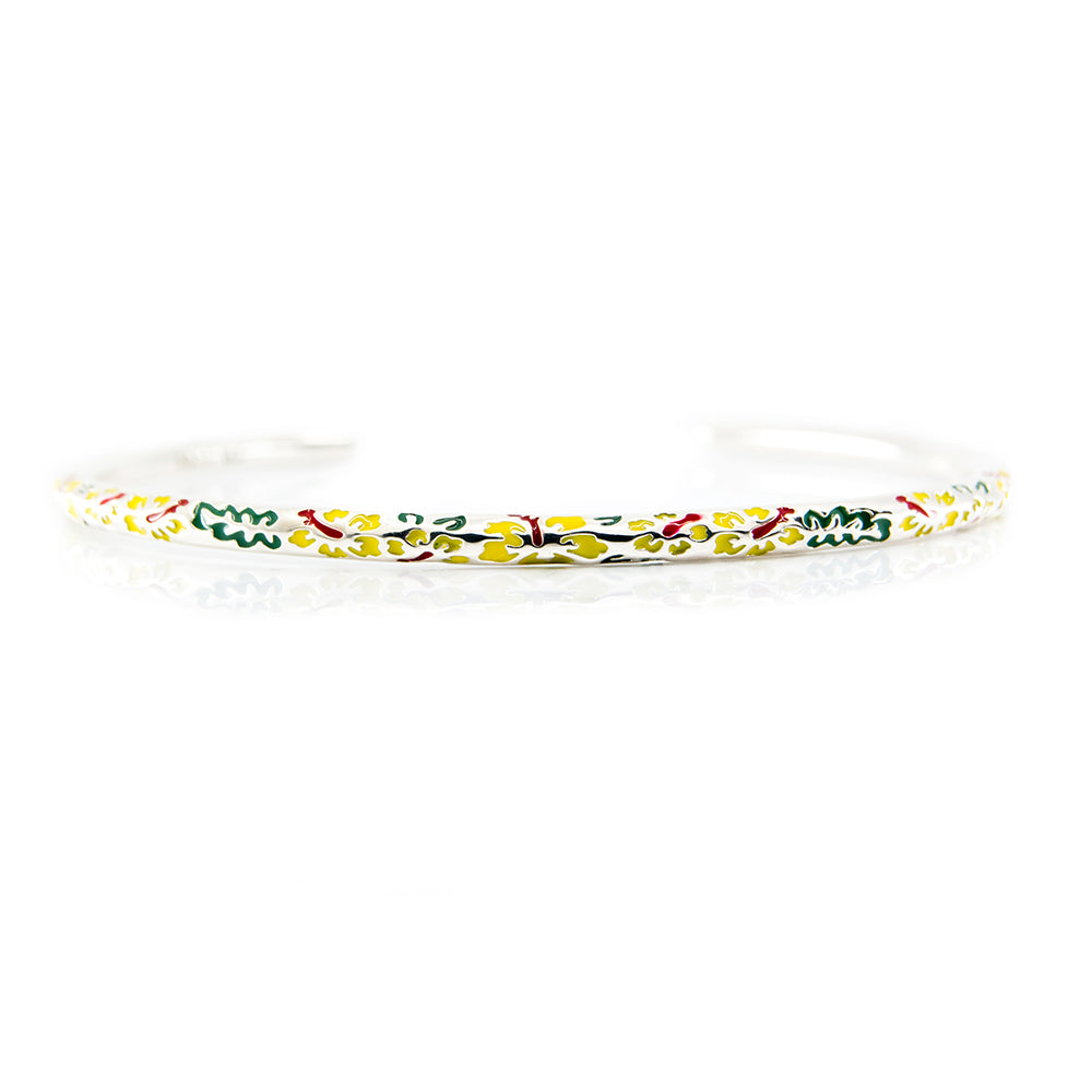 Enamel Hawaiian Bangle Bracelet - Limited Edition