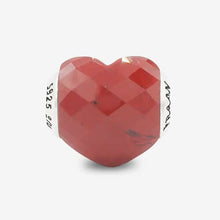 Load image into Gallery viewer, Faceted Red Jasper Heart
