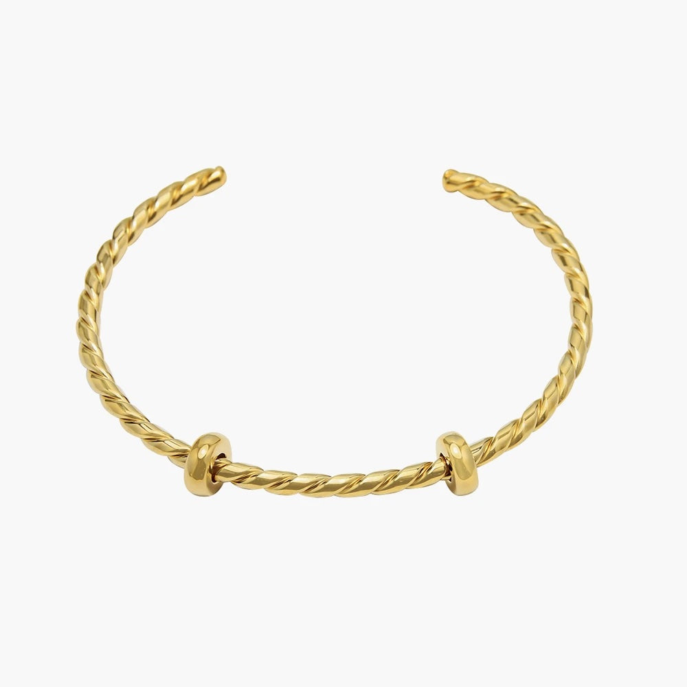 Open Bangle Twisted gold