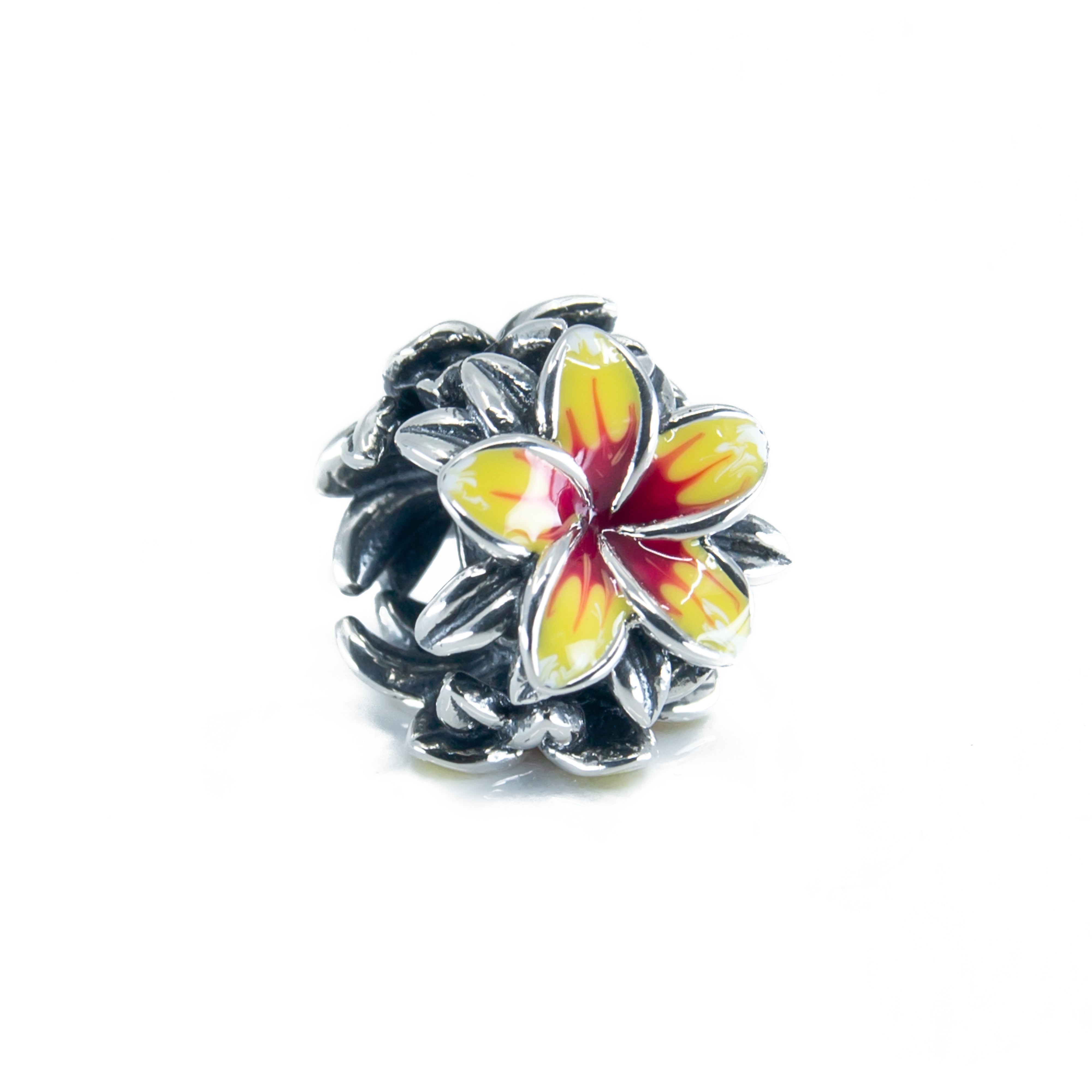 Frangipani Red & Yellow Flower Charm